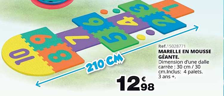 marelle en moussse géante