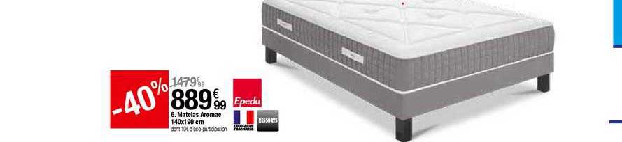 matelas aromae 140x190 cm epeda
