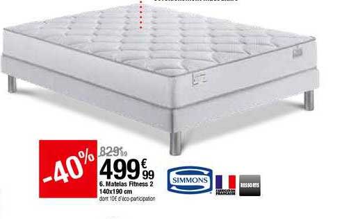 matelas fitness 2 140x190 cm simmons