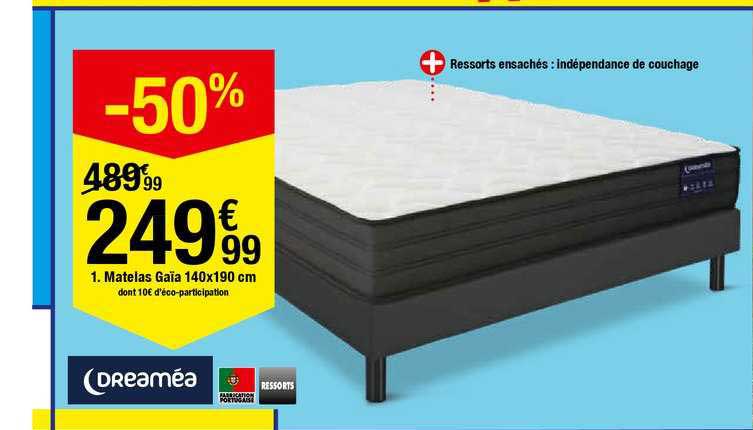 Matelas Gaïa 140x190 Cm Dreaméa