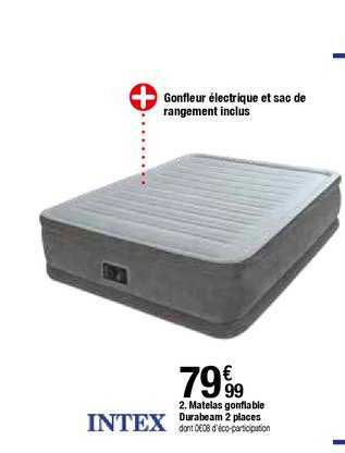 matelas gonflrable durabeam 2 places intex
