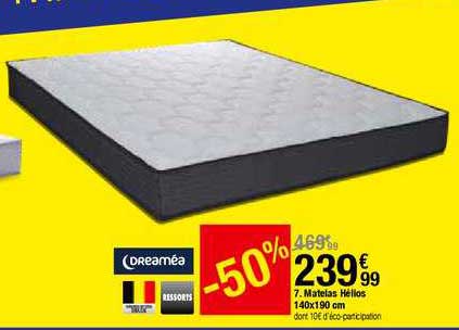 matelas hélios 140x190 cm dreaméa