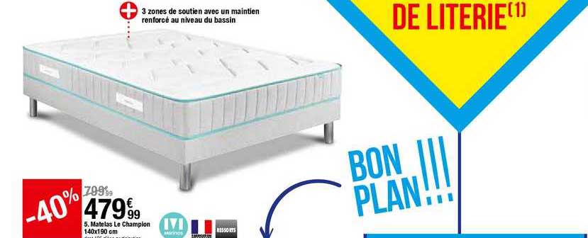 matelas le champion 140x190 cm