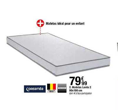 matelas lento 2 90x190 cm dreaméa mousse