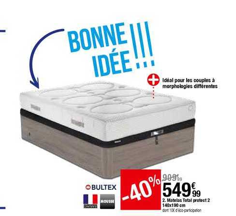 matelas total protect 2 140x190 cm bultex