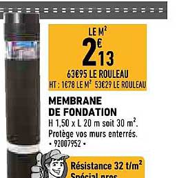 membrane de fondation