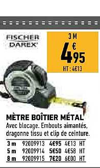 mètre boîtier métal fischer darex