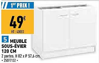 meuble sous évier 120 cm
