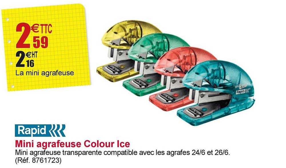 Mini Agrafeuse Colour Ice Rapid