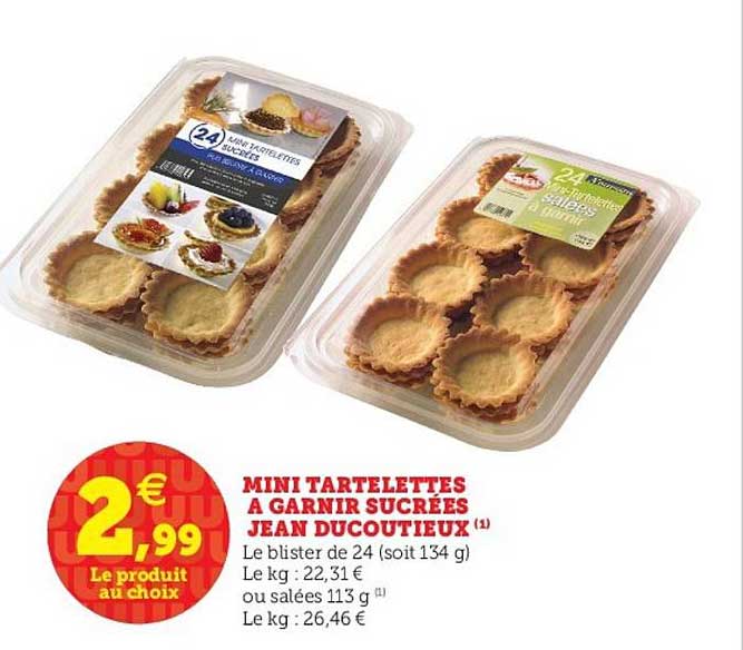 mini tartelettes à garnir sucrées jean ducoutieux