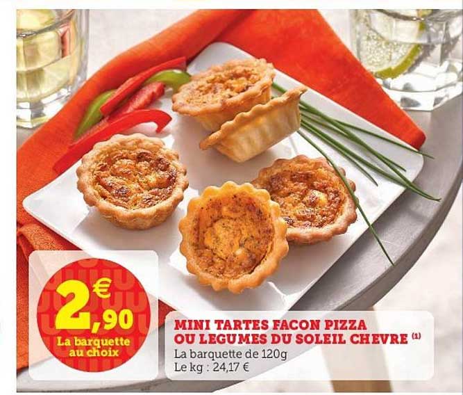 mini tartes facon pizza ou légumes du soleil chèvre
