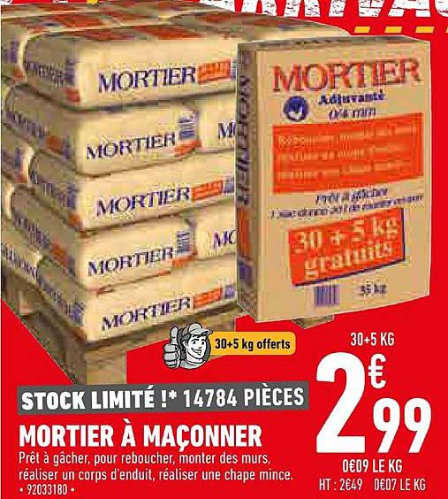 mortier à maçonner