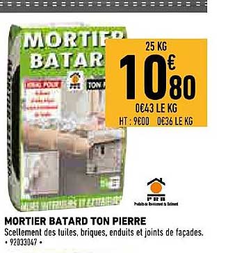 mortier batard ton pierre
