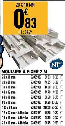 moulure à fixer 2 m nf