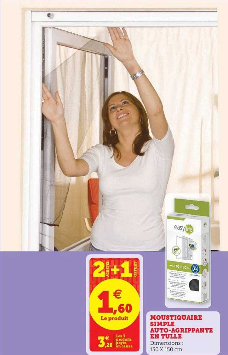 moustiquaire simple auto agrippante en tulle 2 achetés + 1 offert