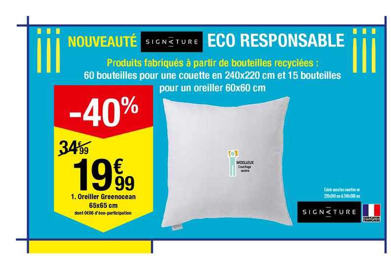 Oreiller Greenocean 65x65 Cm Signature