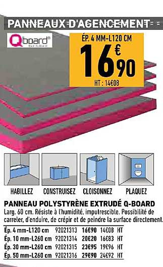 panneau polystyrène extrudé q board