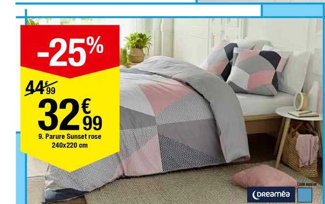 parure sunset rose 240x220 cm dreaméa