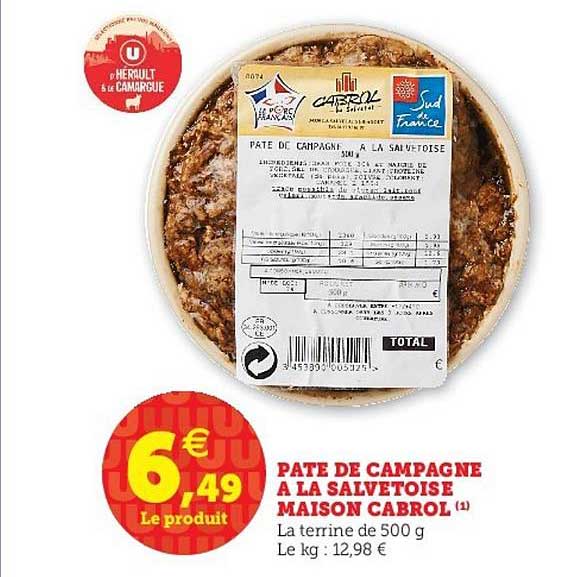 Pâte De Campagne à La Salvetoise Maison Cabrol