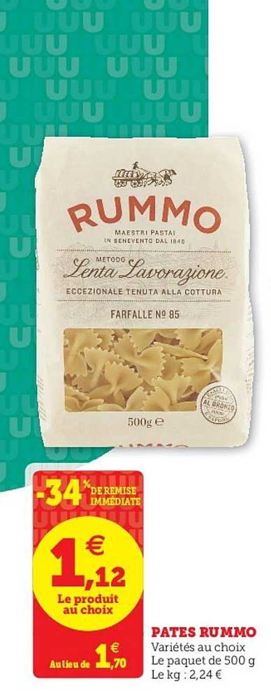 Pâtes Rummo -34% De Remise Immédiate