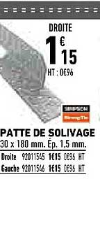 patte de solivage