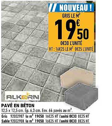pavé en béton alkern