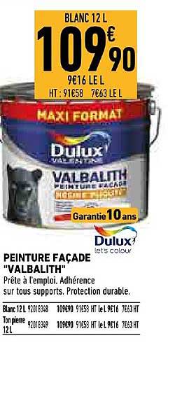 Peinture Façade Valbalith Dulux