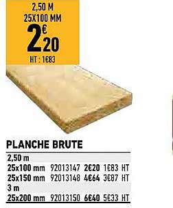 planche brute