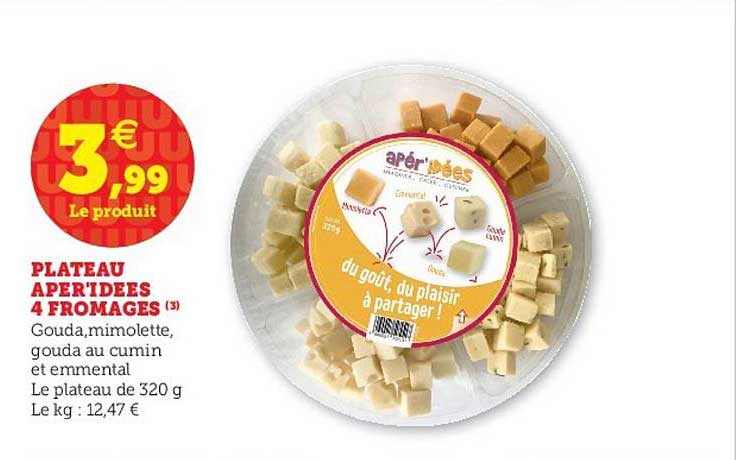 Plateau Aper'idées 4 Fromages