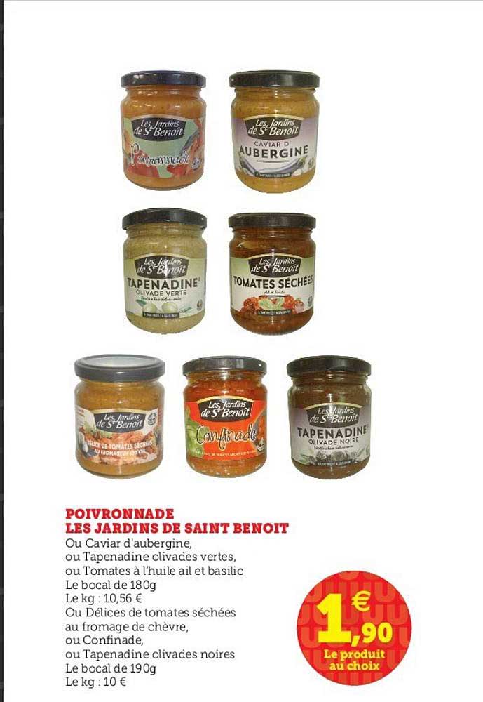 poivronnade les jardins de saint benoit