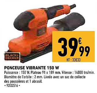ponceuse vibrante 150 w black decker