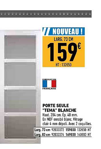porte seule tema blanche