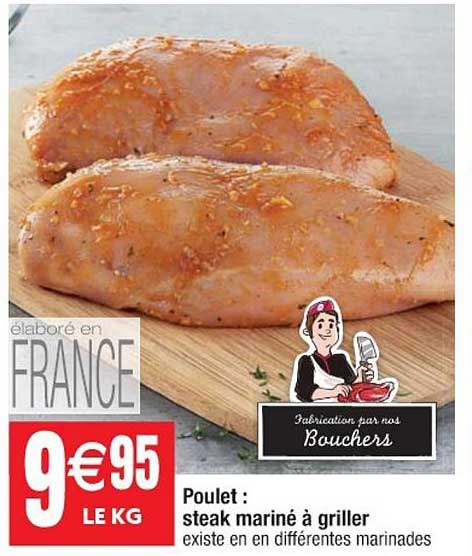 Poulet Steak Mariné à Griller