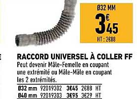 raccord universel à coller ff