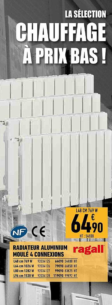 radiateur aluminium moulé 4 connexions ragall
