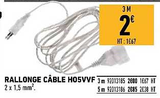 rallonge câble h05vvf