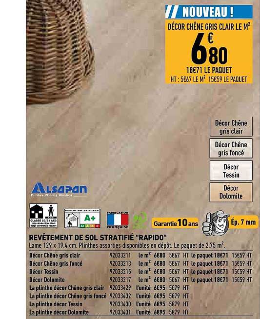 revêtement de sol stratifié rapido alsapan