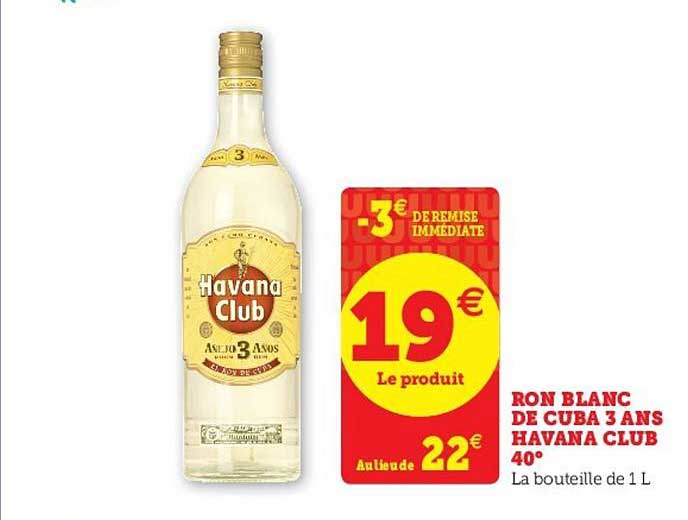 ron blanc de cuba 3 ans havana club 40°