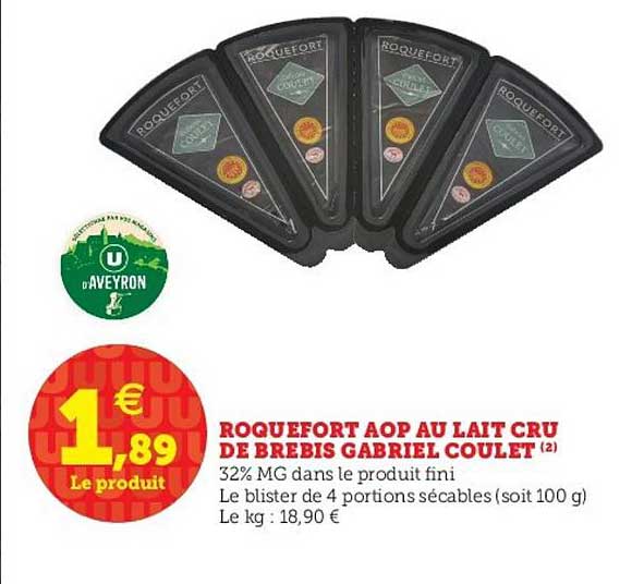 roquefort aop au lait cru de brebis garbiel coulet