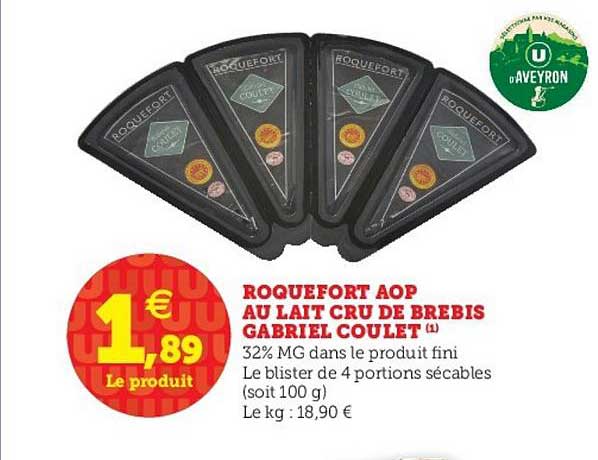 roquefort aop au lait cru de brébis grabriel coulet