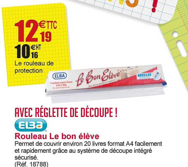 rouleau couvre livre le bon élève elba