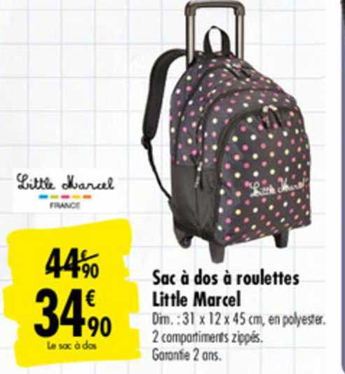 sac à dos à roulettes little marcel