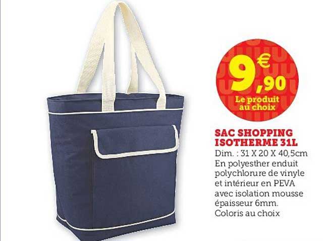 sac shopping isotherme 31l