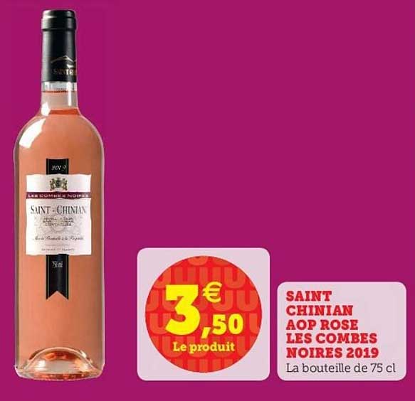 saint chinian aop rose les combes noires 2019