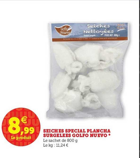 seiches spécial plancha surgelées golfo nuevo