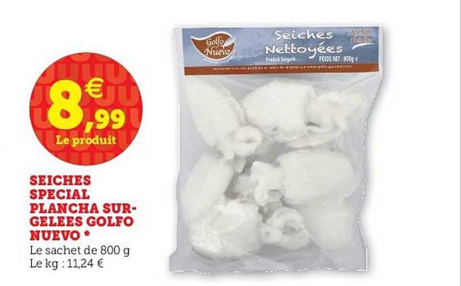 seiches spécial plancha surgelées golfo nuevo