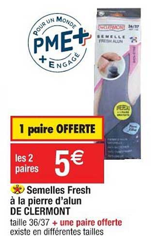 semelle fresh à la pierre d'alun de clermont