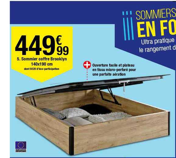 sommier coffre brooklyn 140x190 cm