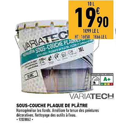 sous couche plaque de plâtre