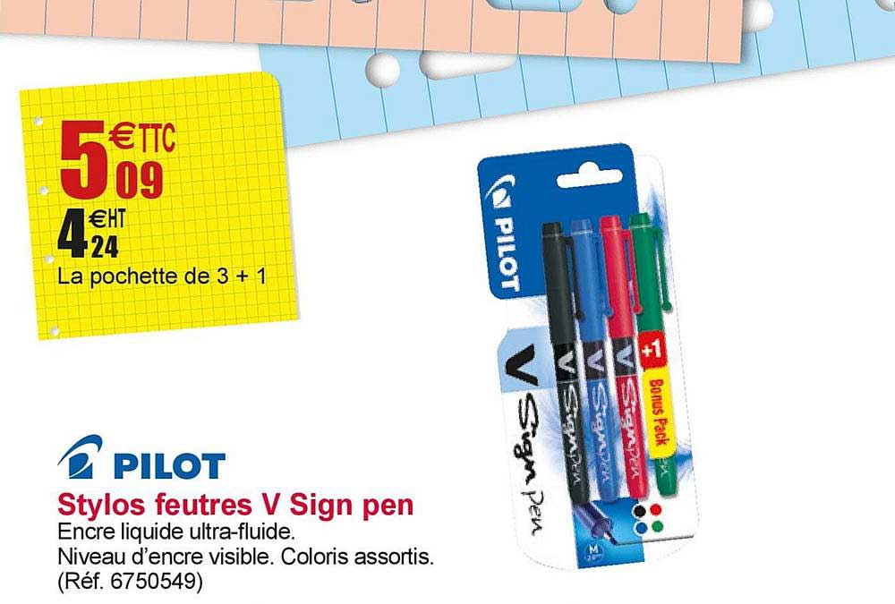 stylos feutres v sign pen pilot
